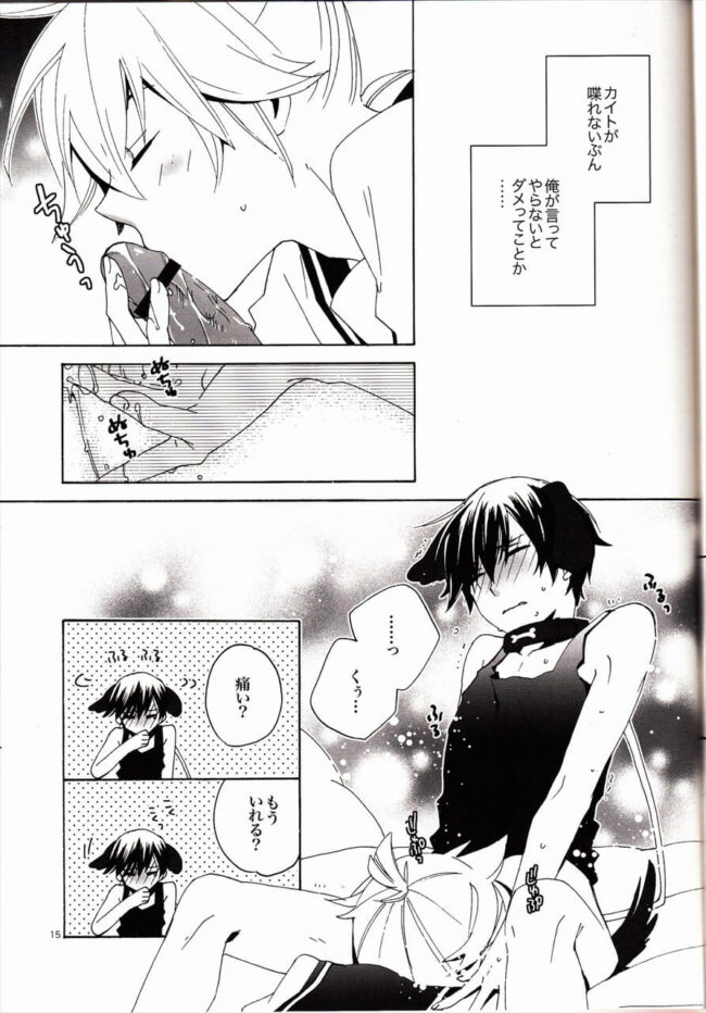 【VOCALOID エロ漫画】犬語しか喋れなくなったKAITOがセックスしたがってるのを察してアナルファック！【無料 エロ同人】 (12)