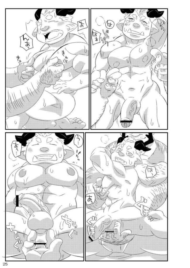 【BLエロ漫画】ガチムチ大工とショタの3Pアナルセックス。 (22)