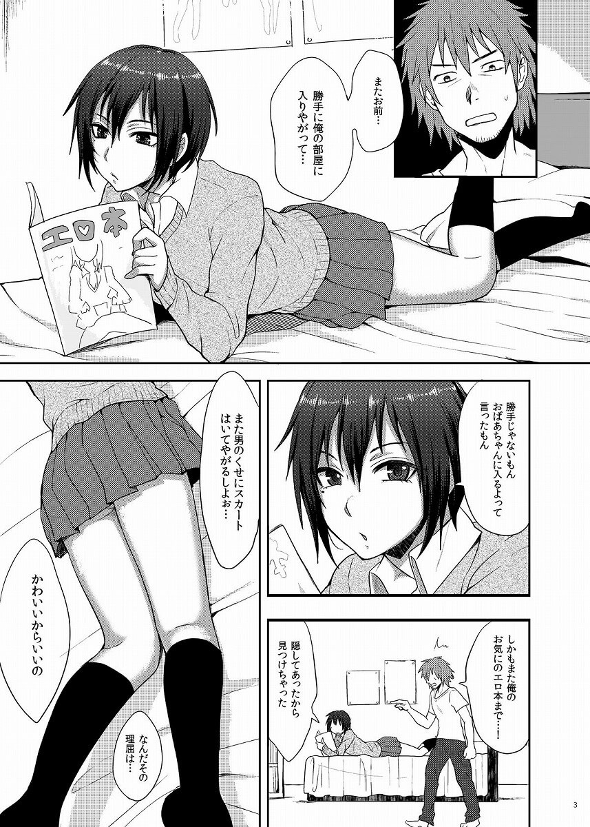 【オリジナル BLエロ漫画】女装男の娘の甥とアナルセックス。勝手に部屋に入り浸りエロ本を漁ってくつろぐ甥。エロ本の話をしているうちに流れでセックスすることに。チンポにキスされフェラで口内射精。困惑しながらもエロさに我慢ならず乳首責めに指入れ。挿入し激しく突きまくり絶頂中出ししてしまうのだった。【無料 エロ同人】